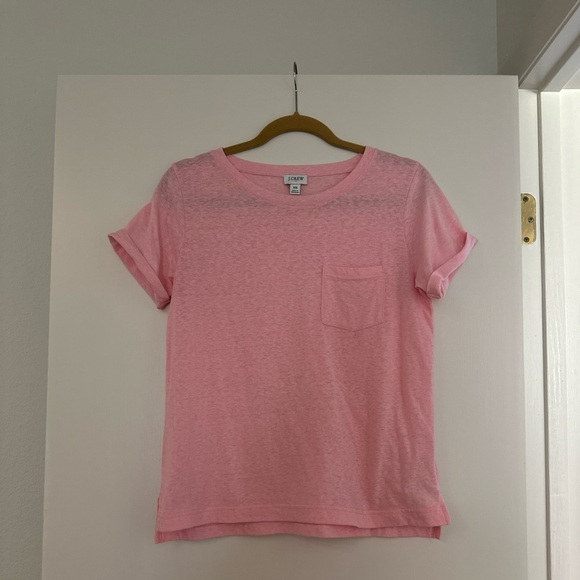 J.Crew Light Pink Pocket Tee - Picture 1 of 4